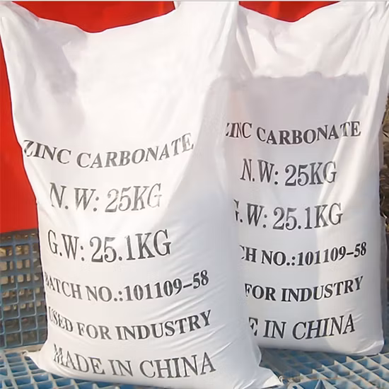 Carbonate de zinc de qualité industrielle, produits chimiques fournis directement par l'usine, utilisé dans le caoutchouc